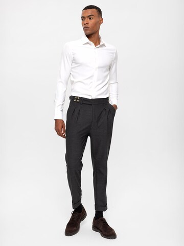 Antioch Regular Pleat-front trousers in Grey