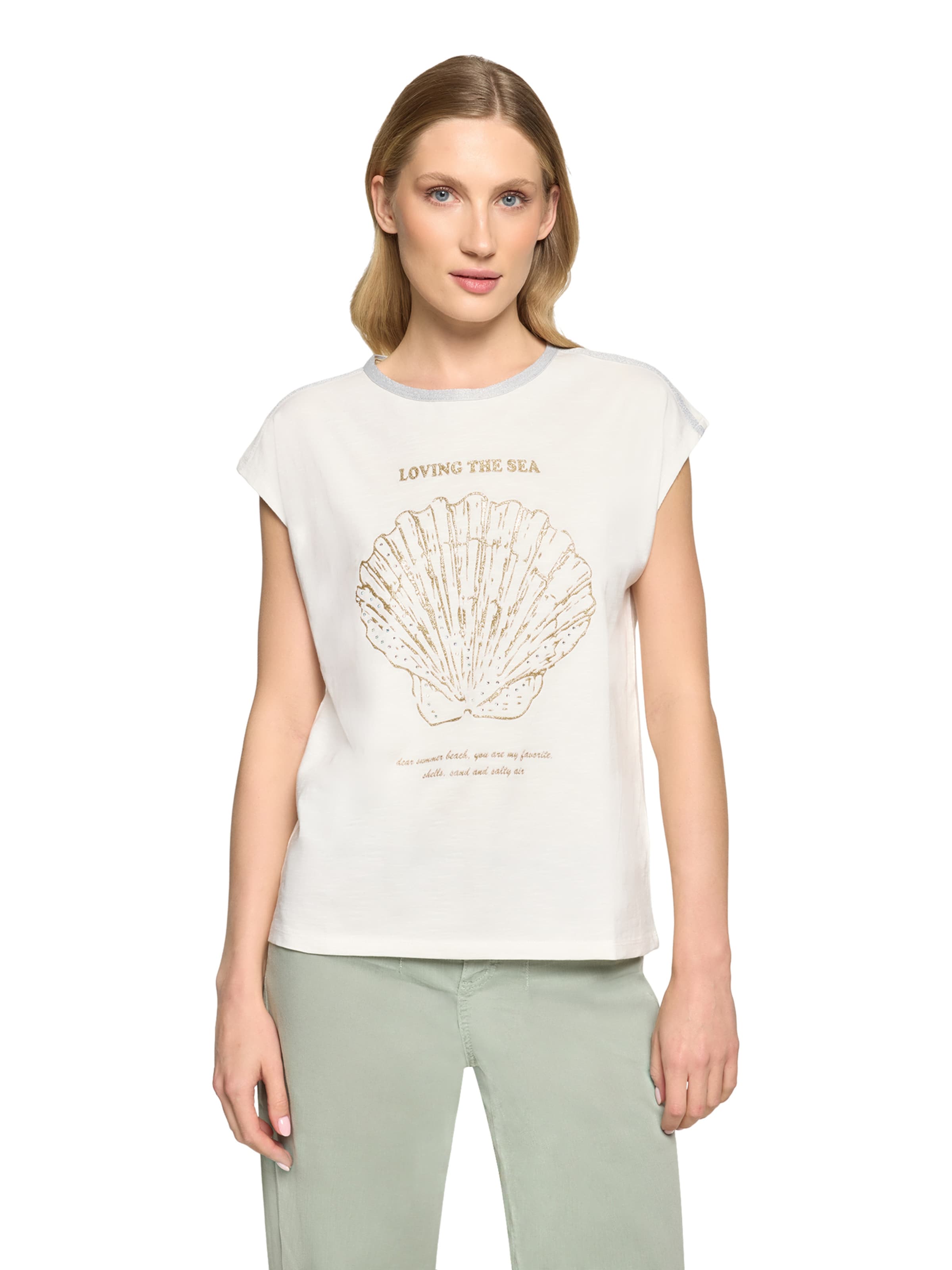 Cartoon Shirt in White: front