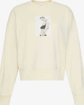Sweat-shirt 'CLASSIC KATE' Calvin Klein en blanc : devant
