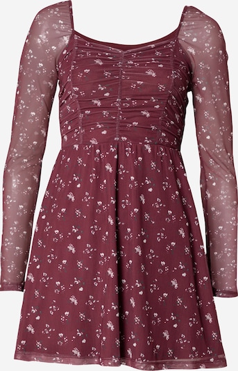 HOLLISTER Kleid in tanne / pink / blutrot / weiß, Produktansicht