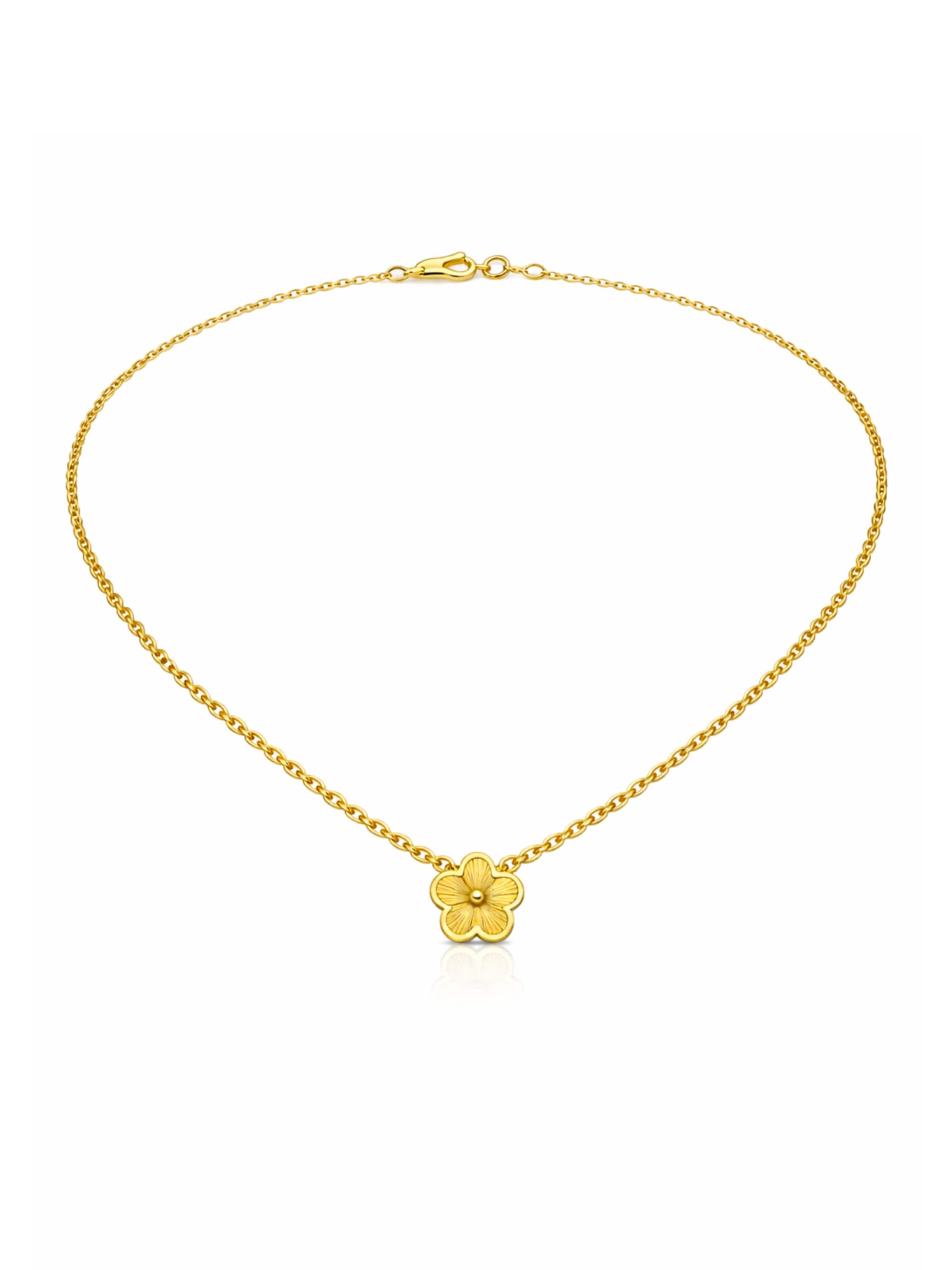 Pure Schmuck Kette 'Clover Bright'‌‌‌‌‌‌‌‌‌ in Gold: Vorderseite
