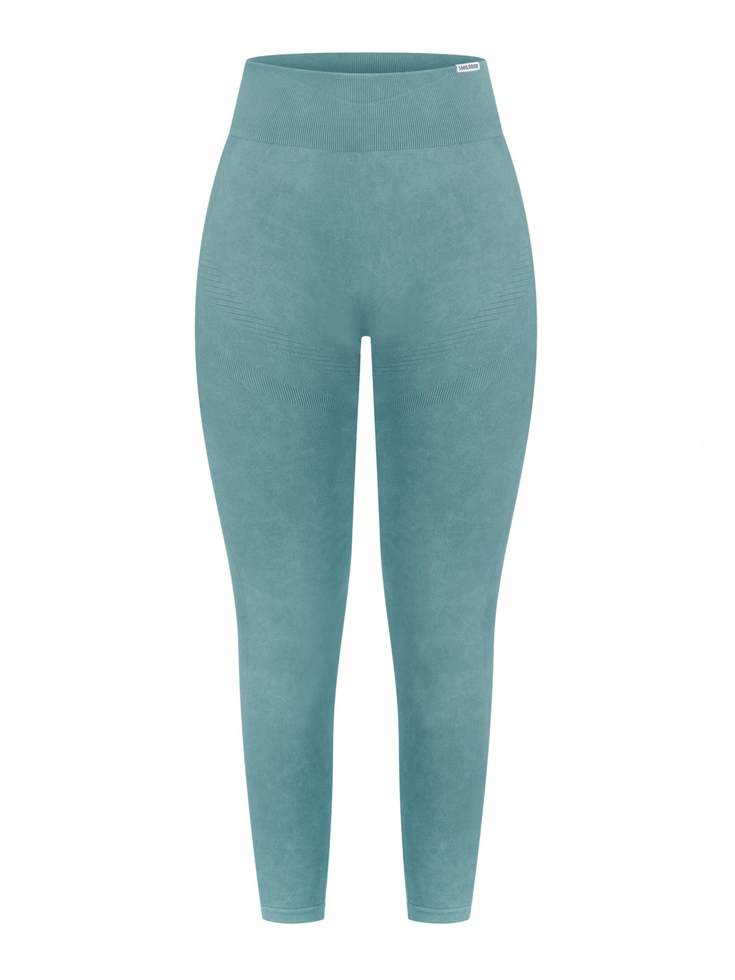 Smilodox Leggings ' Batik Scrunch ' in Green: front