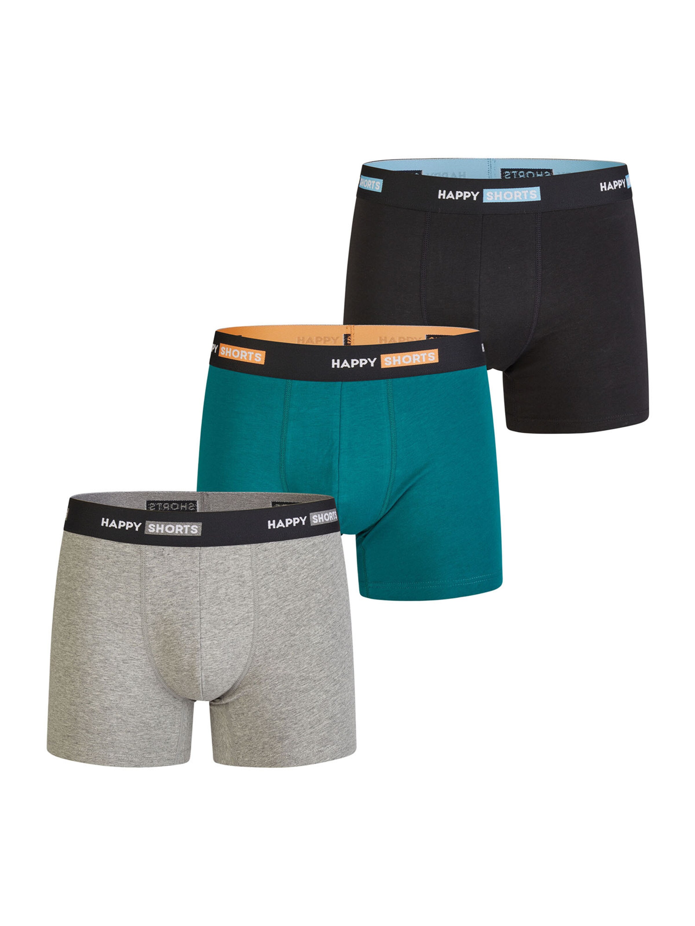 Happy Shorts Retro Boxer ' Jersey ' in Blau: Vorderseite