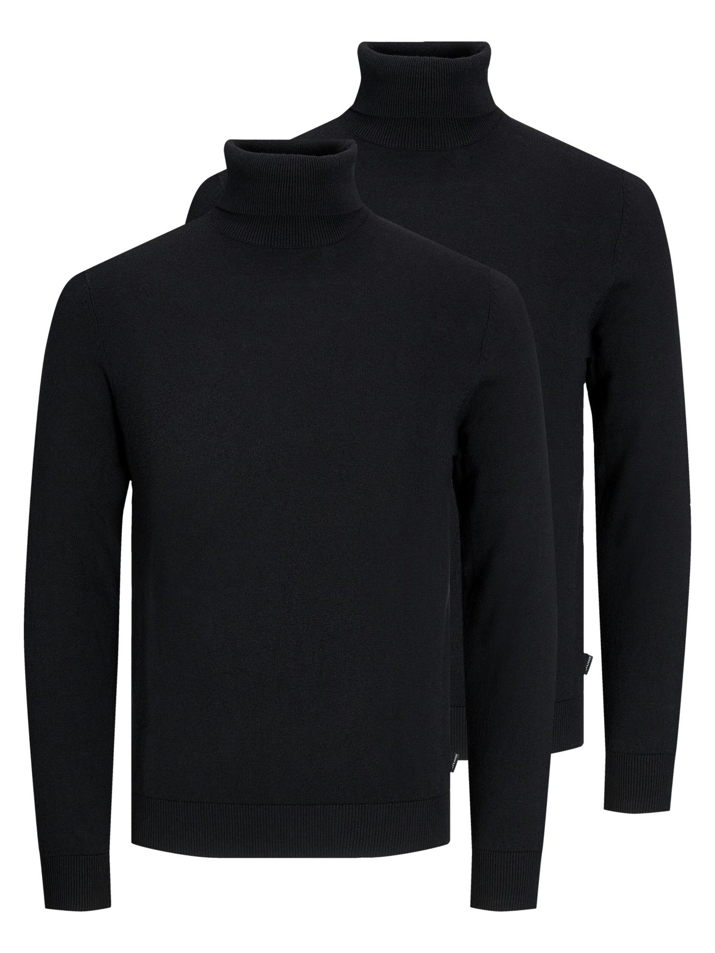 JACK & JONES Trui 'Emil Knit' in S in de kleur Zwart, Productweergave