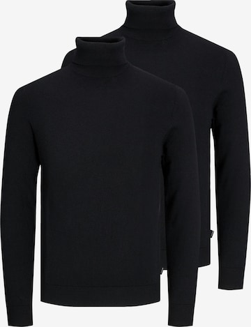JACK & JONES Trui 'Emil Knit' in Zwart: voorkant