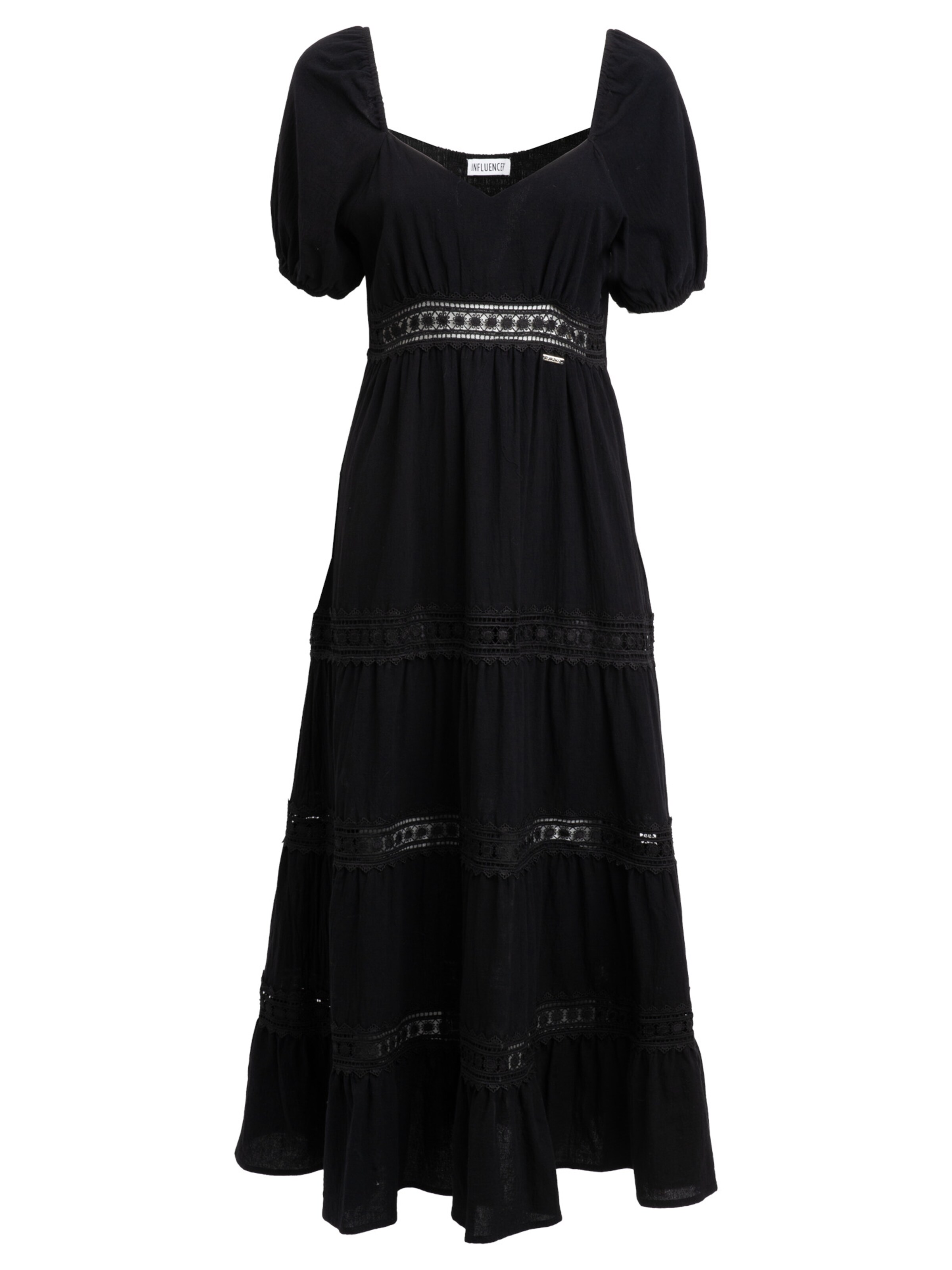 Influencer - Vestido de verano en negro: frente