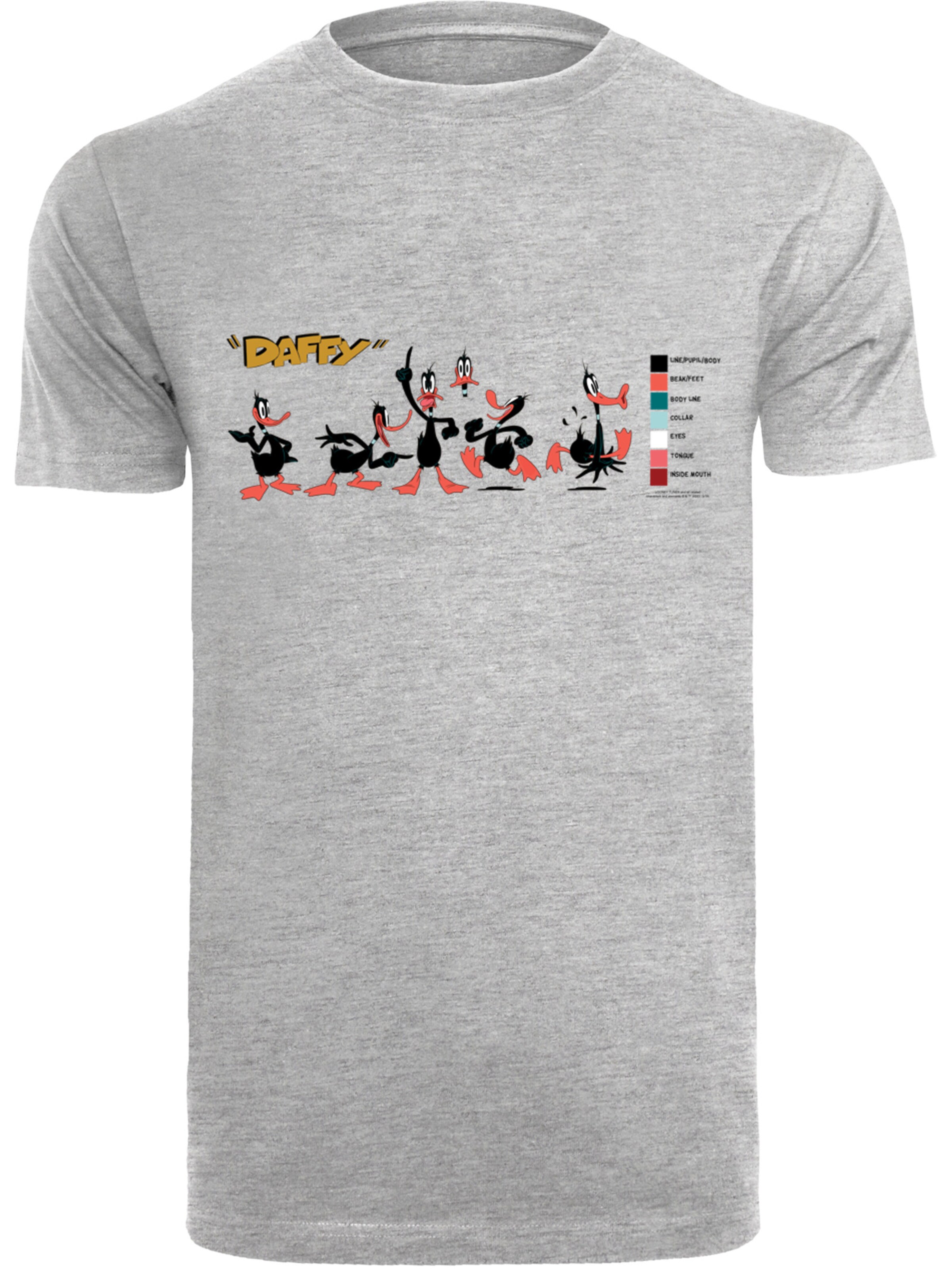 T-Shirt 'Looney Tunes Daffy Duck' F4NT4STIC en gris : devant