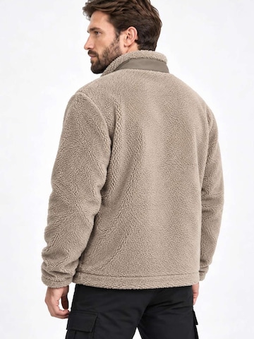 Neverless Fleece Jacket 'Sherpa-Jacke' in Beige