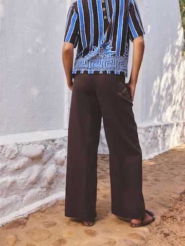 Wide Leg Pantalon Next en marron