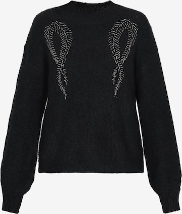 Pull-over usha BLACK LABEL en noir : devant