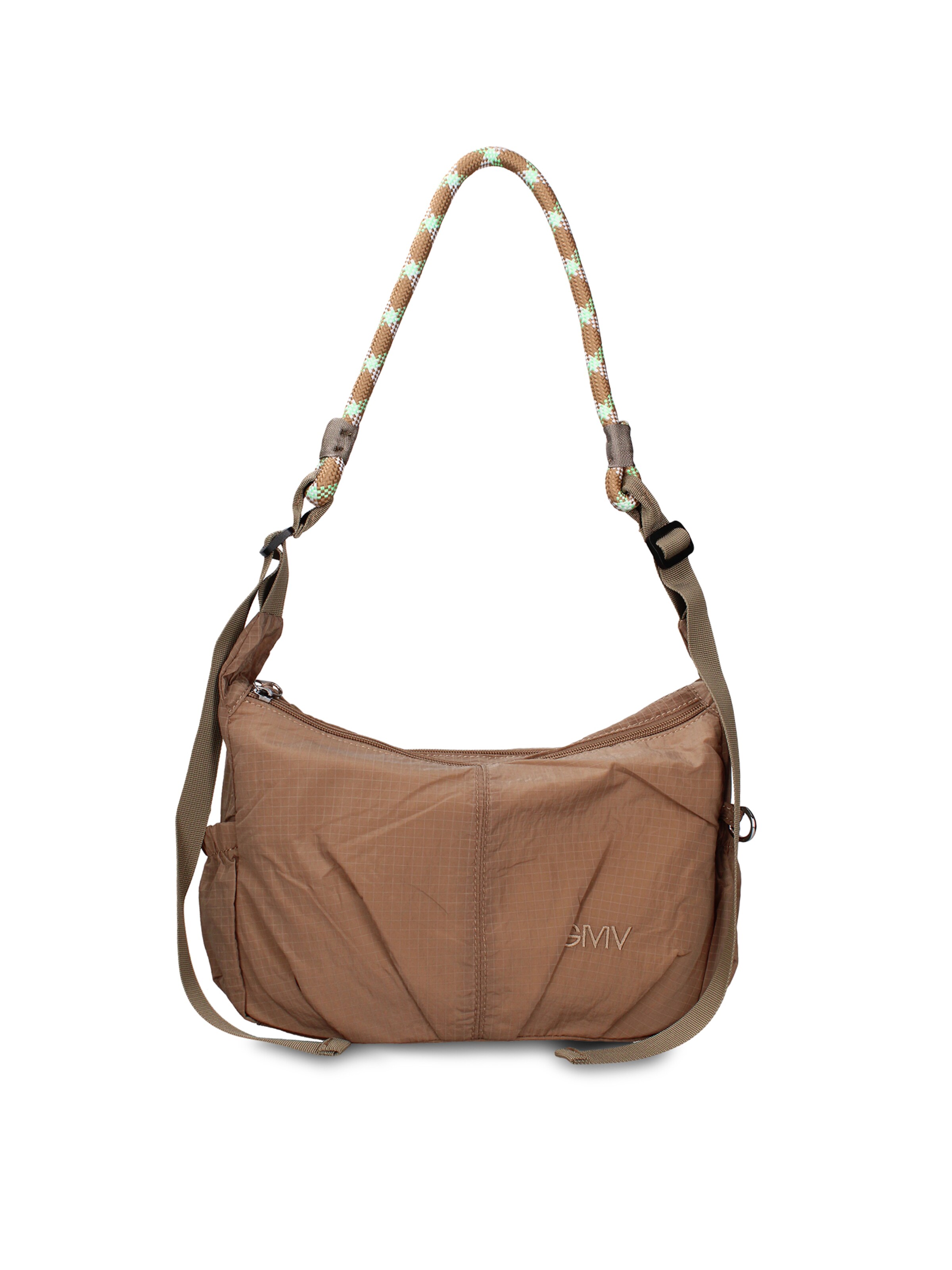 Borsa a spalla 'Borsa a Spalla Donna Gianmarco Venturi Pelle Vegana PU con Zip' di GianMarco Venturi in verde: frontale