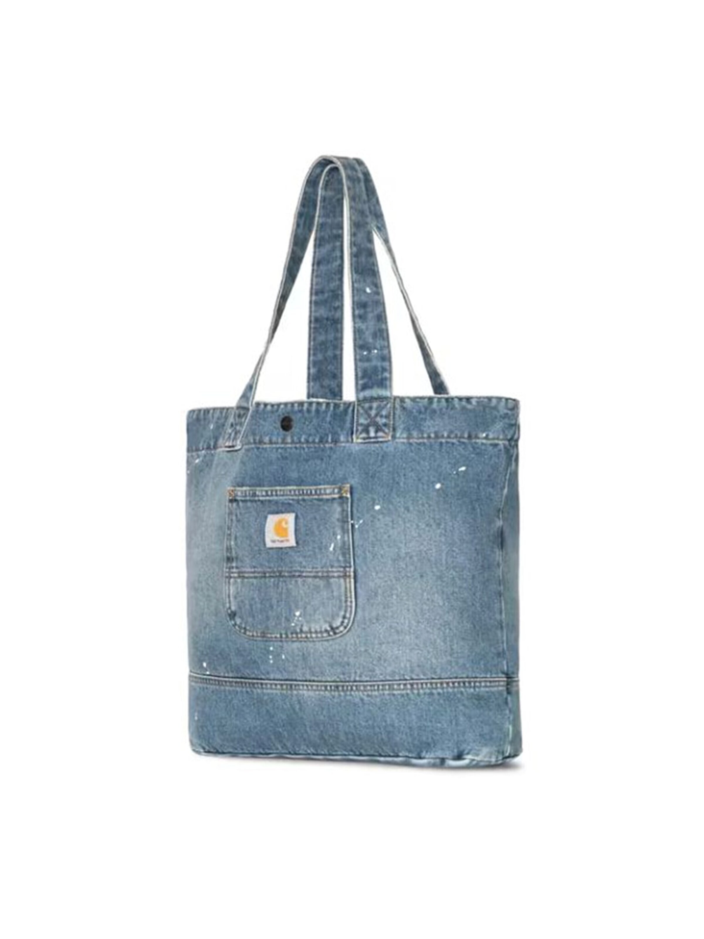 Carhartt WIP Shopper 'DENIM TOTE BLUE' in Blauw