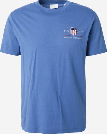 Tricou de la GANT pe albastru: față