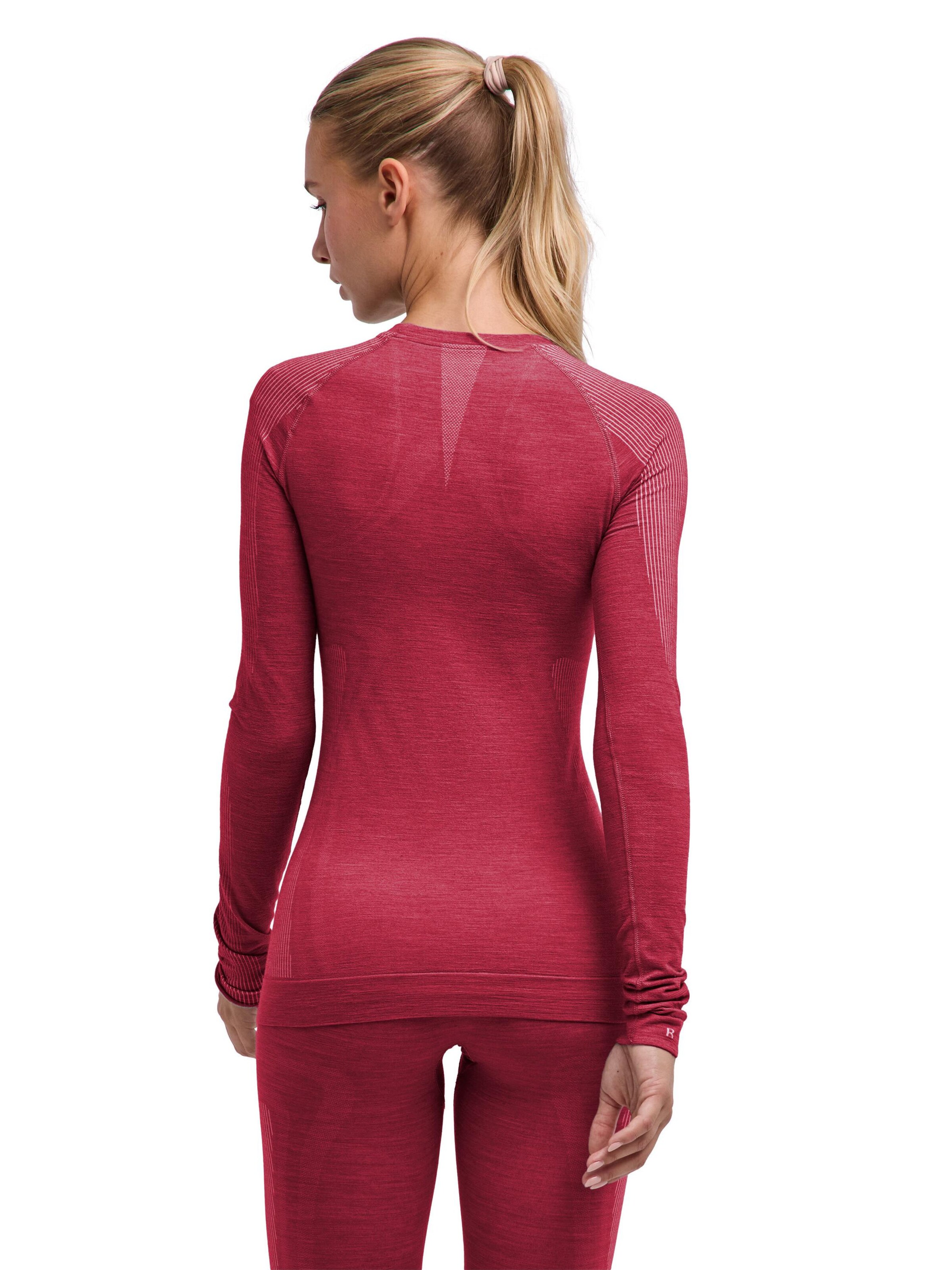 FALKE Wool-Tech Light Round Neck Long sleeve Shirt in Rot
