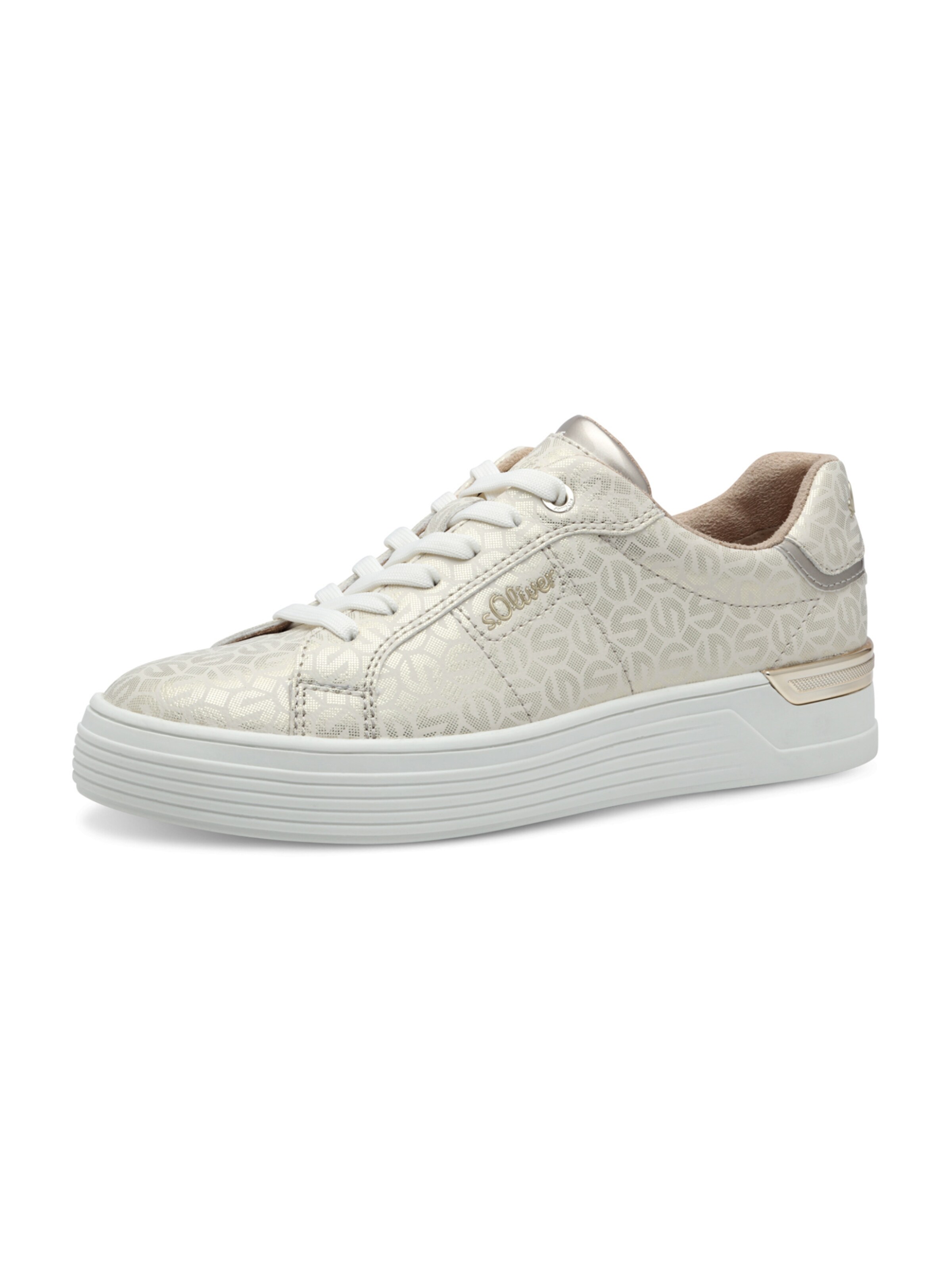 s.Oliver Platform trainers in Beige: front