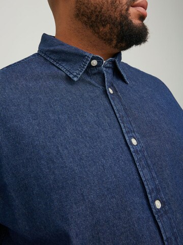 JACK & JONES Comfort fit Button Up Shirt in Blue