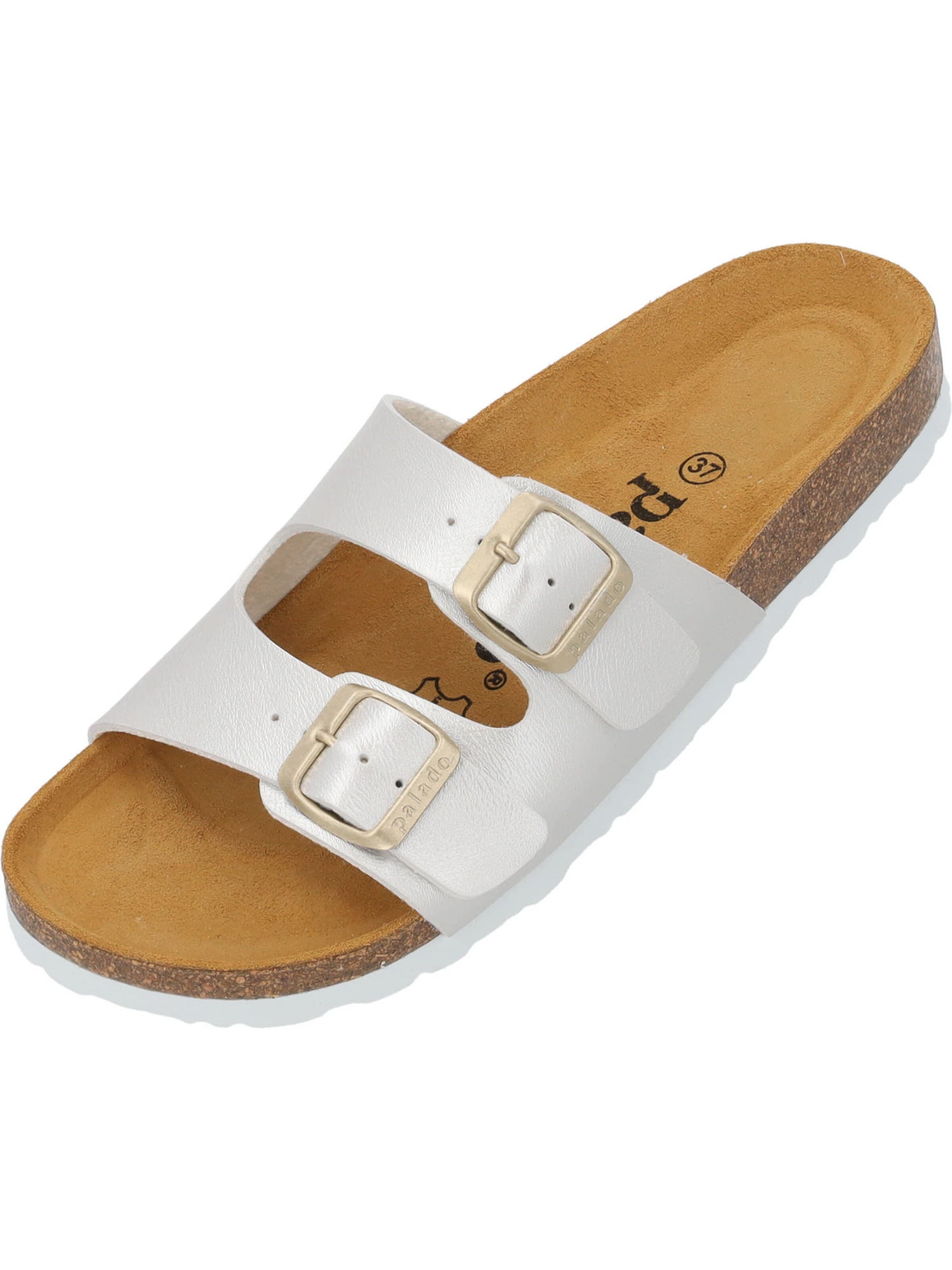 Palado Pantolette 'Palado Milos Metallic'‌‌‌‌‌‌‌‌‌ in Silber: Vorderseite