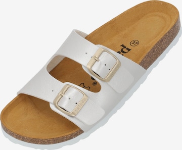 Palado Pantolette 'Palado Milos Metallic' in Silber: Vorderseite