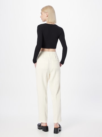 BOSS Orange Regular Pleat-front trousers 'Tecla' in White