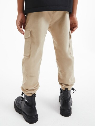 Calvin Klein Jeans Tapered Pants in Beige