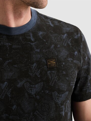 PME Legend - Camiseta 'T-shirt in slub jersey with subtle allover print' en azul