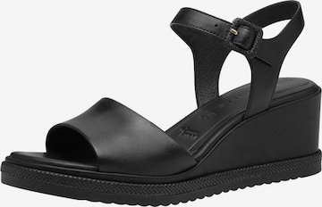 Sandales Tamaris en noir : devant