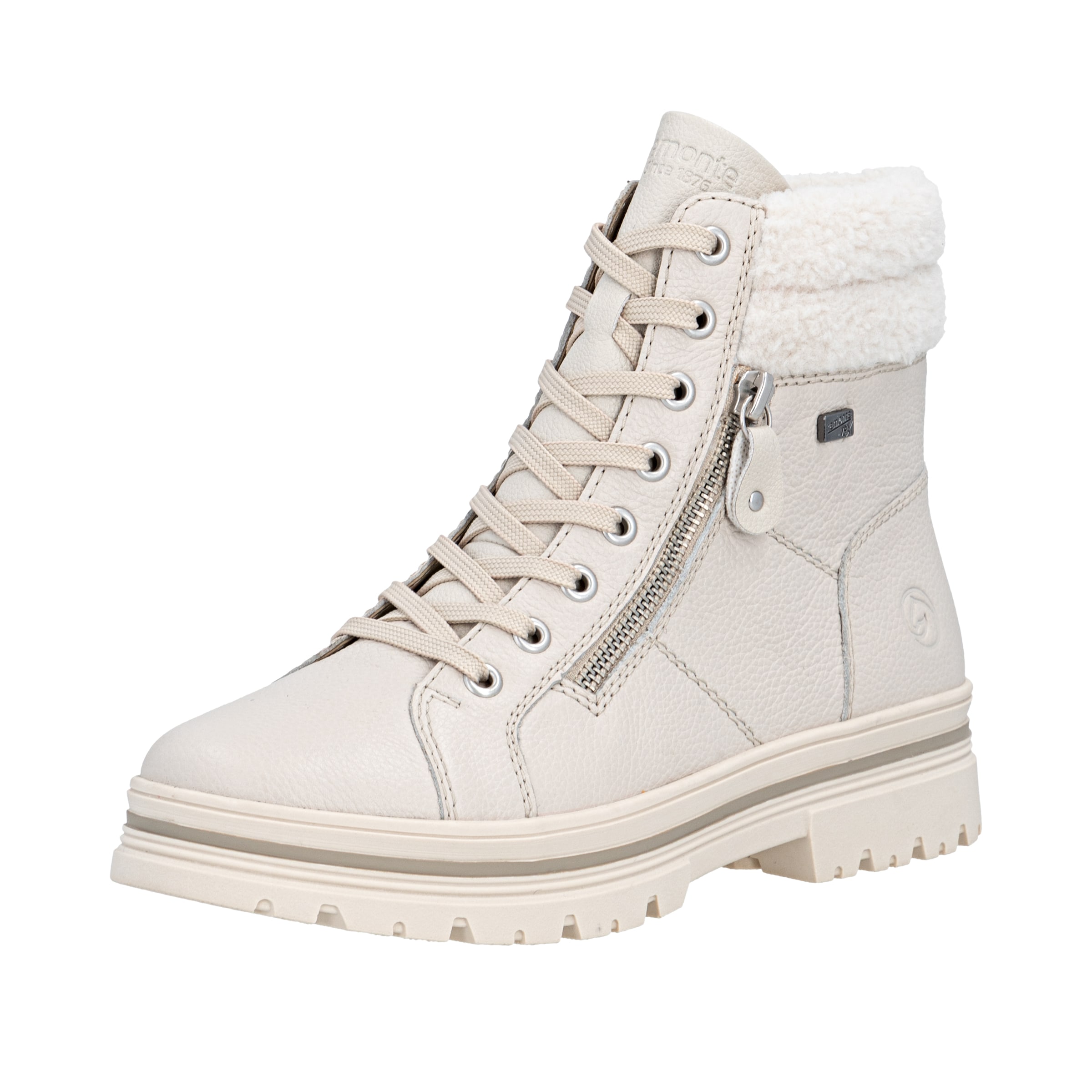 REMONTE Bottes à lacets 'D2U74' en marron / blanc, Vue avec produit