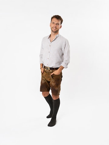 HerzSticht Traditional socks 'Silberdistel' in Brown