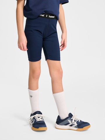 Hummel Skinny Sportbroek 'Pulse' in Blauw: voorkant
