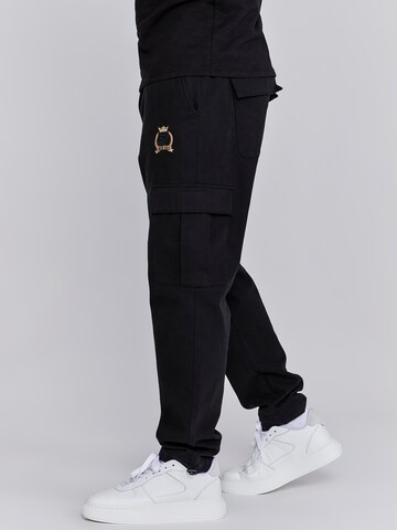Regular Pantalon cargo SikSilk en noir