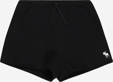 Pantaloni de la Abercrombie & Fitch pe negru: față