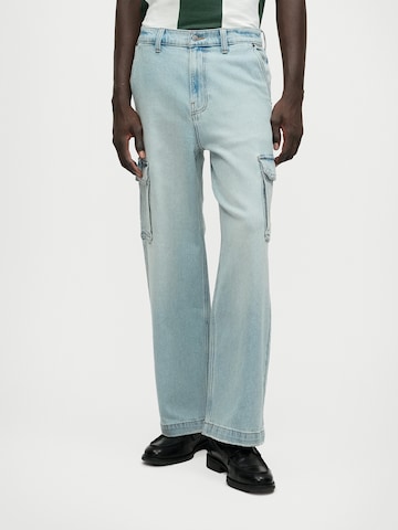 HOLLISTER Szeroka nogawka Bojówki w kolorze niebieski: przód