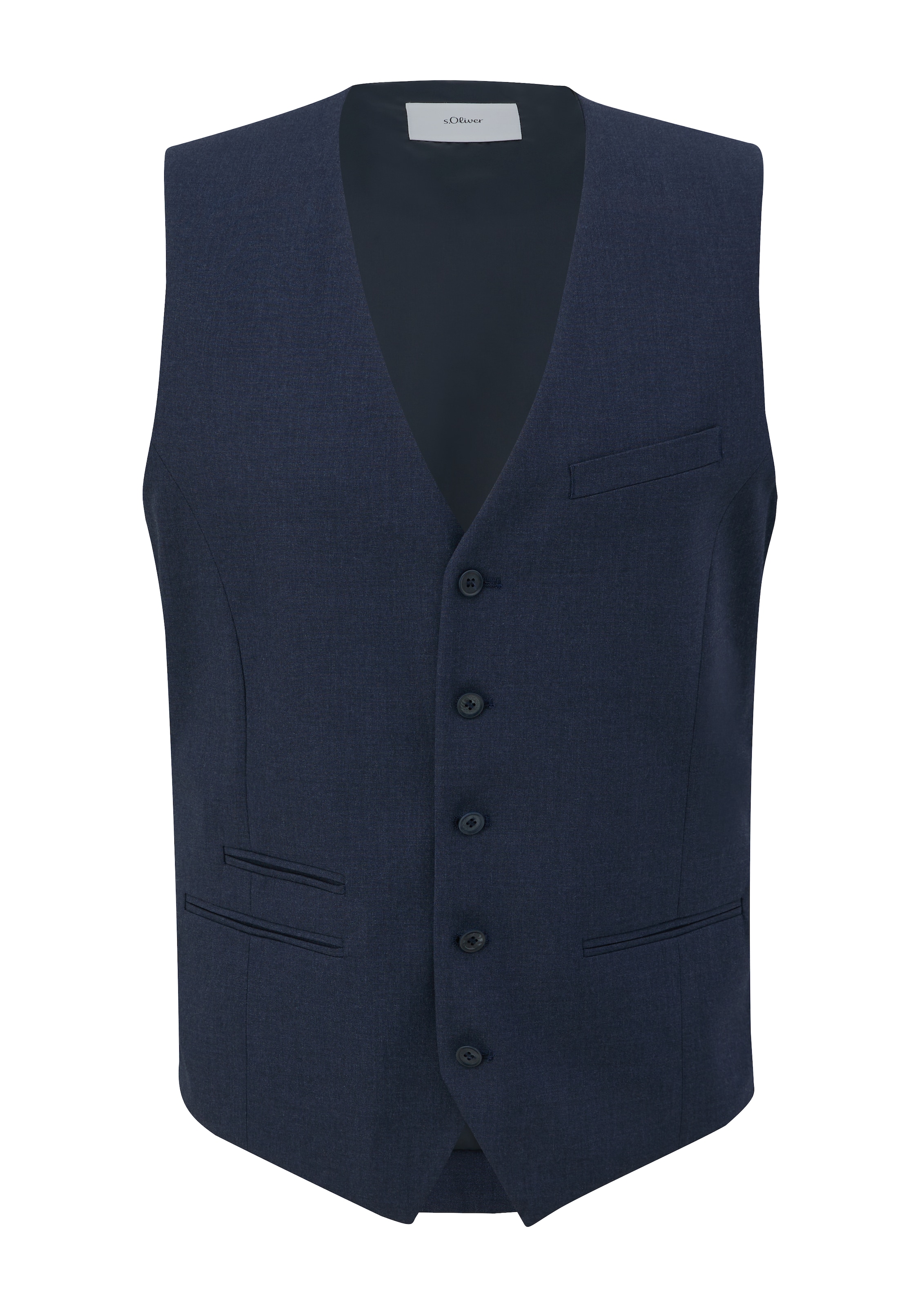 s.Oliver Gilet in Blauw: voorkant