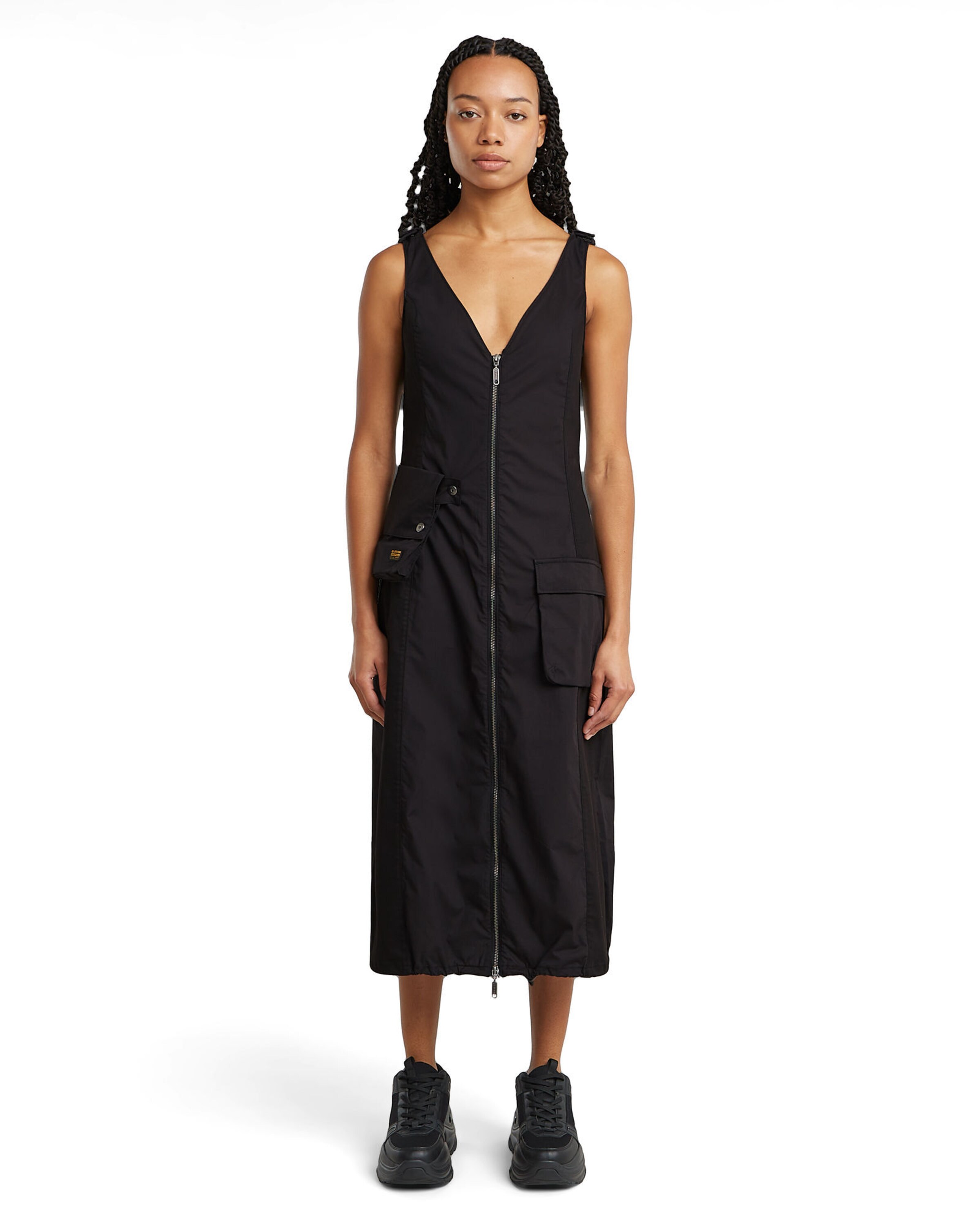 G-STAR Jurk in Zwart: voorkant