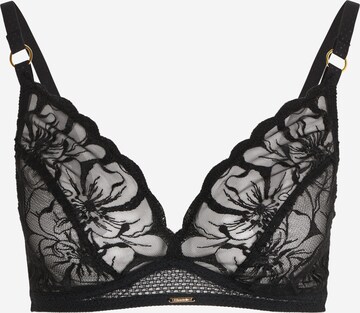 Chantelle Triangle Bra 'FLEURS' in Black: front