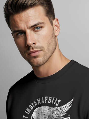 Neverless Sweatshirt 'Wing Skull'‌‌‌‌‌‌ in Schwarz