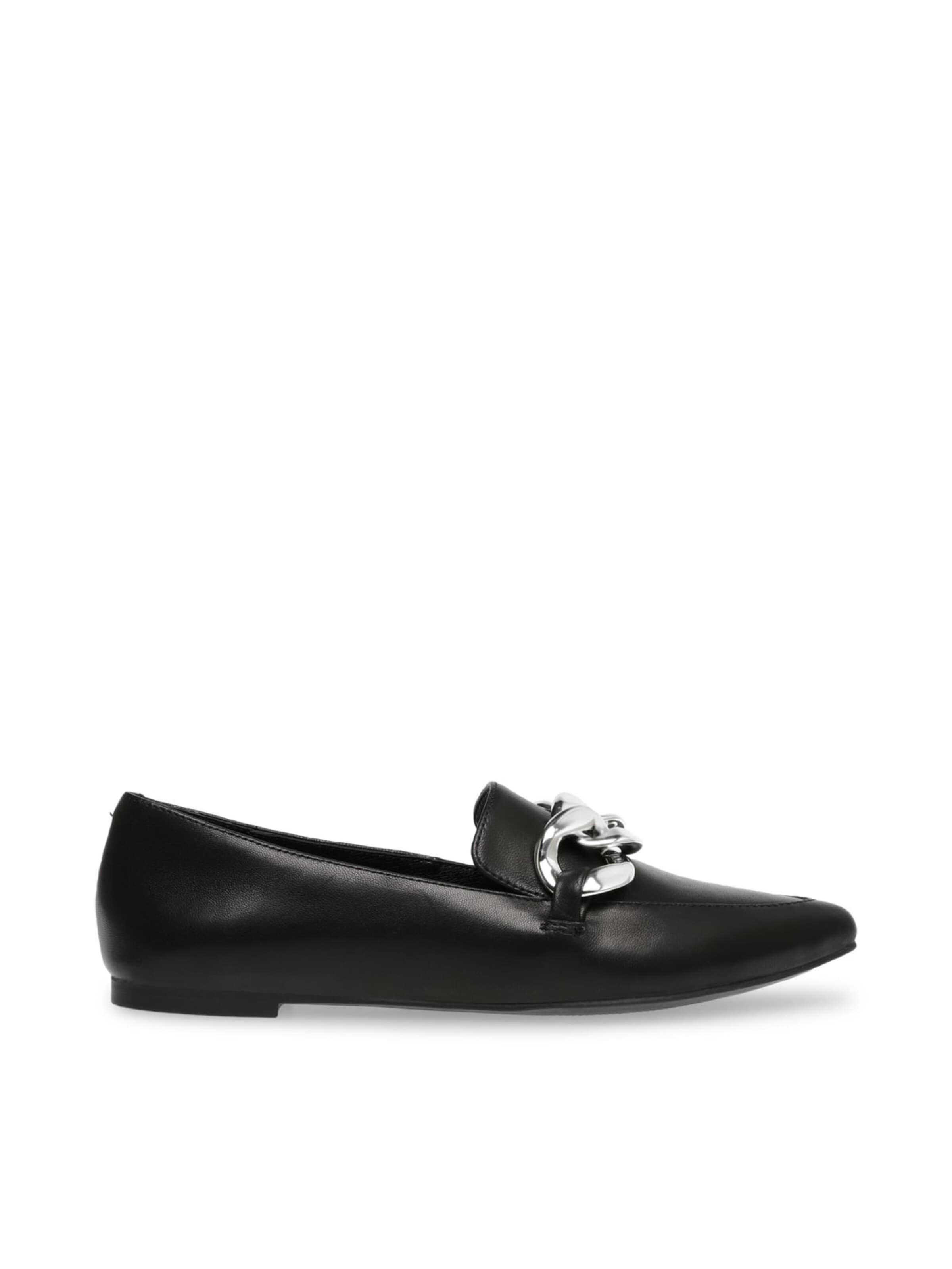 STEVE MADDEN Moccasin 'Famed Black Leather' in Black