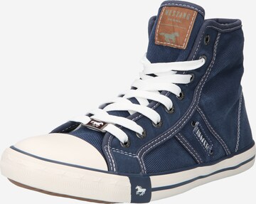 MUSTANG Sneakers hoog in Blauw: voorkant