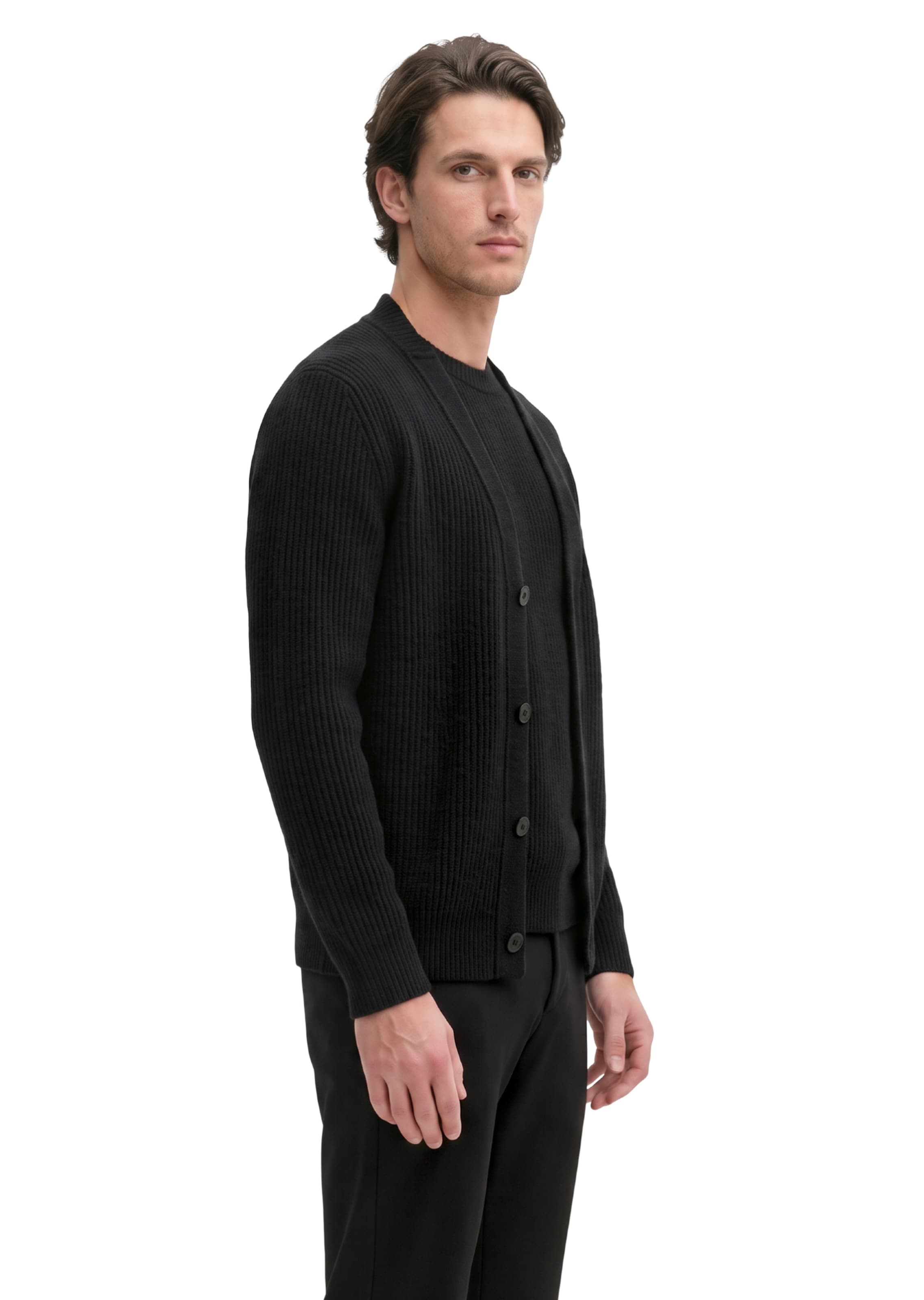 Marc O'Polo Gebreid vest in Zwart