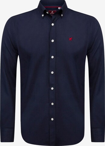 Williot Slim fit Button Up Shirt in Blue: front