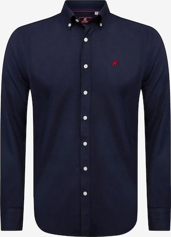 Williot Slim fit Button Up Shirt in Blue: front