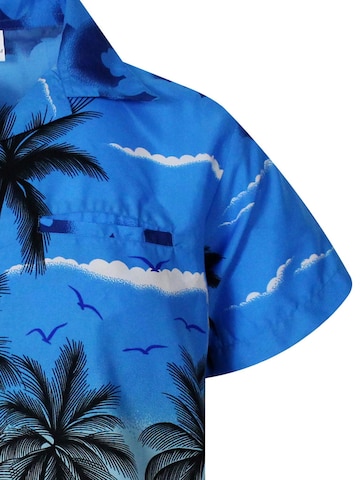 King Kameha Shirt 'Beach' in Blauw