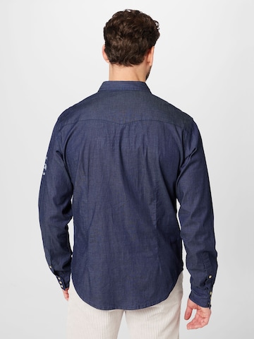 Coupe regular Chemise 'Clint' Herrlicher en bleu