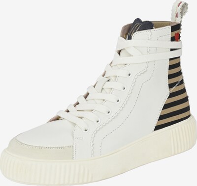 Crickit Sneaker 'MARISKA' in chamois / rot / schwarz / weiß, Produktansicht