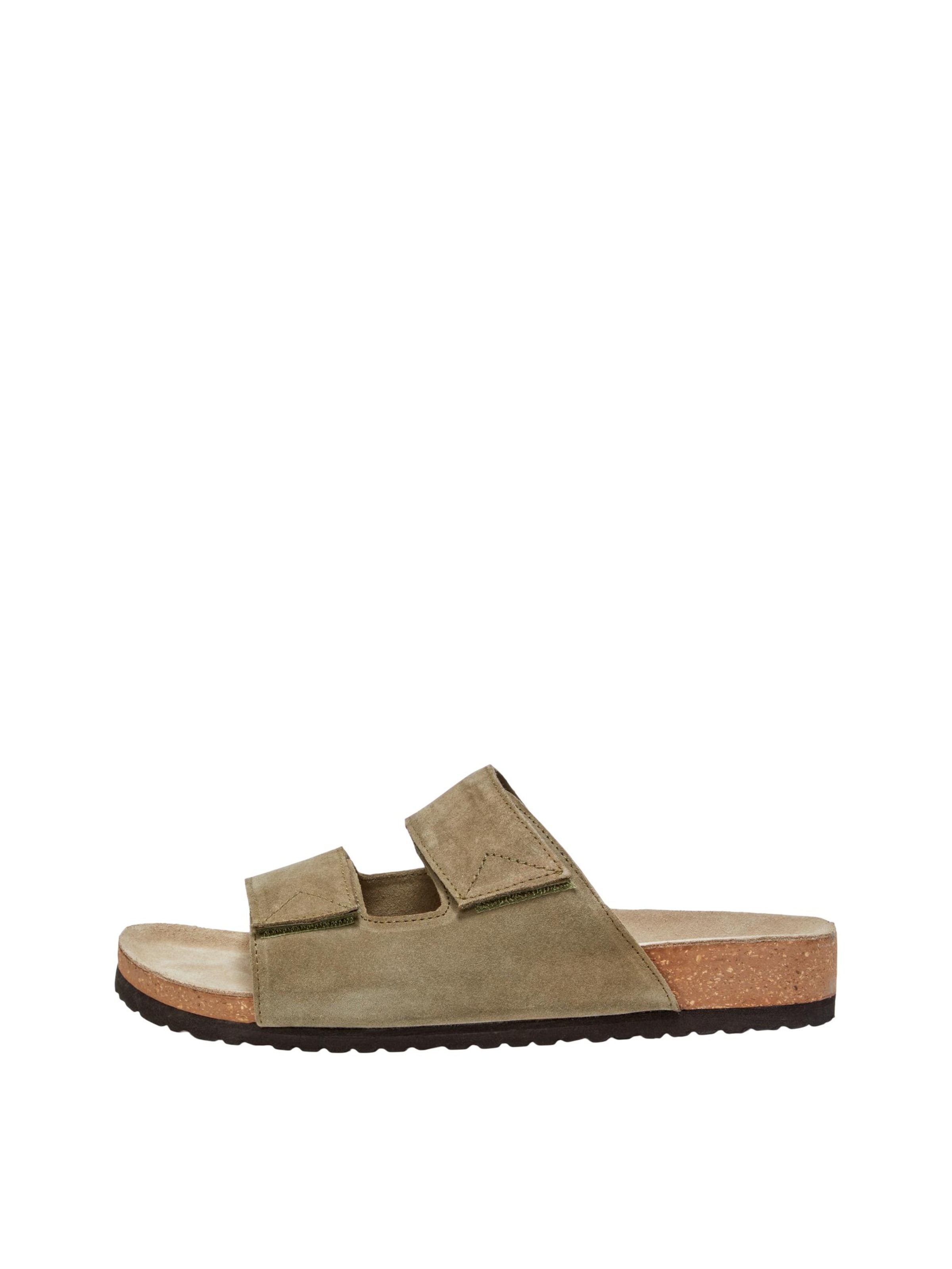 SELECTED Papucs 'Bastian' - zöld: elől