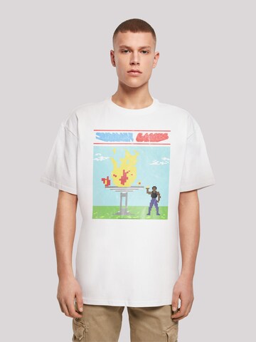 F4NT4STIC Shirt 'Summer Games Retro Gaming SEVENSQUARED' in Weiß: Vorderseite