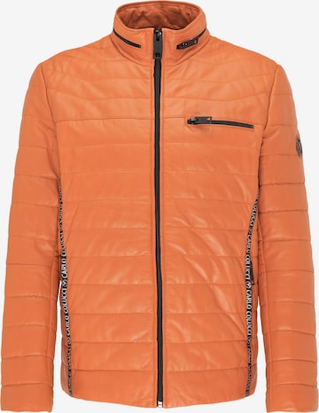 Carlo Colucci Between-Season Jacket ' Gulf ' in Orange: front