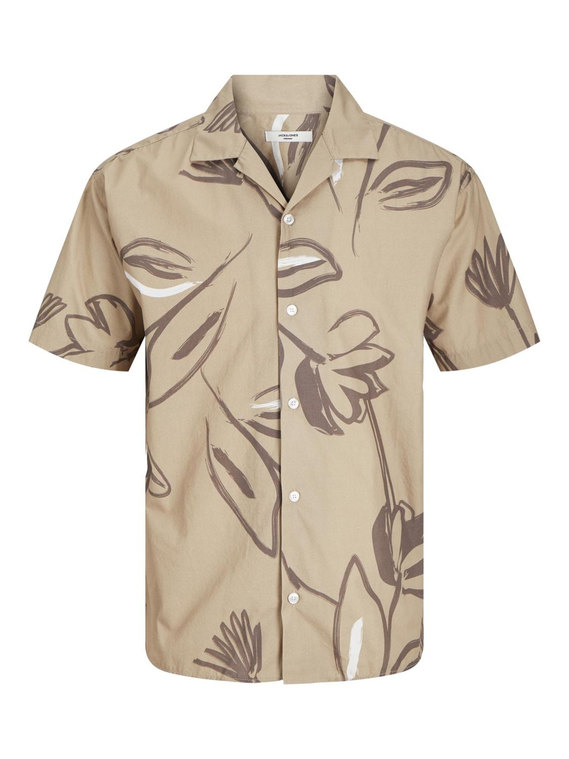 Chemise 'Palma Resort' JACK & JONES en beige : devant