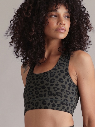 Hey Honey Sports Bra 'Racerback' in Olive, Item view