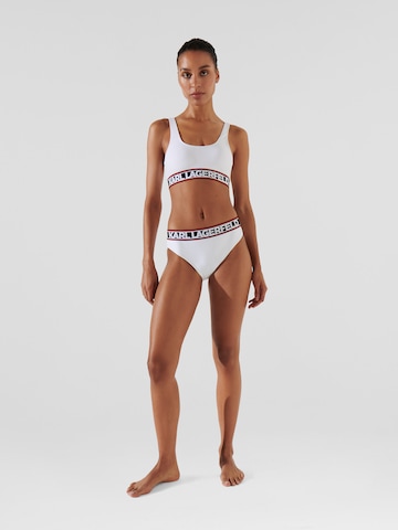 Karl Lagerfeld Bustier Góra bikini 'Elongated' w kolorze biały